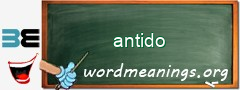 WordMeaning blackboard for antido